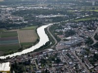 DSC 0184  links unten M-Center Fraulautern, rechts Fraulautern, oben Saarlouis, Saarbrcker Strae verluft von links nach rechts, mndet in Bahnhofstrae, Mitte Eisenwerk u. Klosterschule